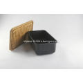 bamboo fiber bread box with lid